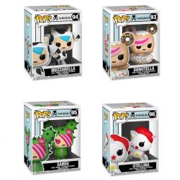 Funko POP! Tokidoki Vinyl Figures - SET OF 4 (Stellina, Mozzarella, Donutella & Sandy)