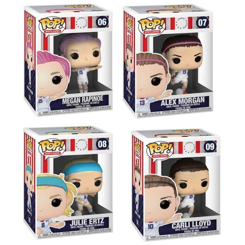 Funko POP! Sports - US Women's National Team Soccer Vinyl Figures - SET OF 4 (Carli, Alex, Megan +1)