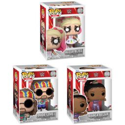 Funko POP! WWE Wave 15 Vinyl Figures - SET OF 3 (Alexa Bliss, Bianca Belair & Dude Love)