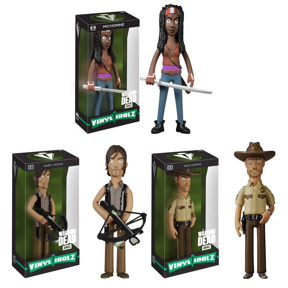 Funko Vinyl Sugar - Vinyl Idolz Figures - The Walking Dead - SET OF 3 (Daryl, Michonne & Rick)