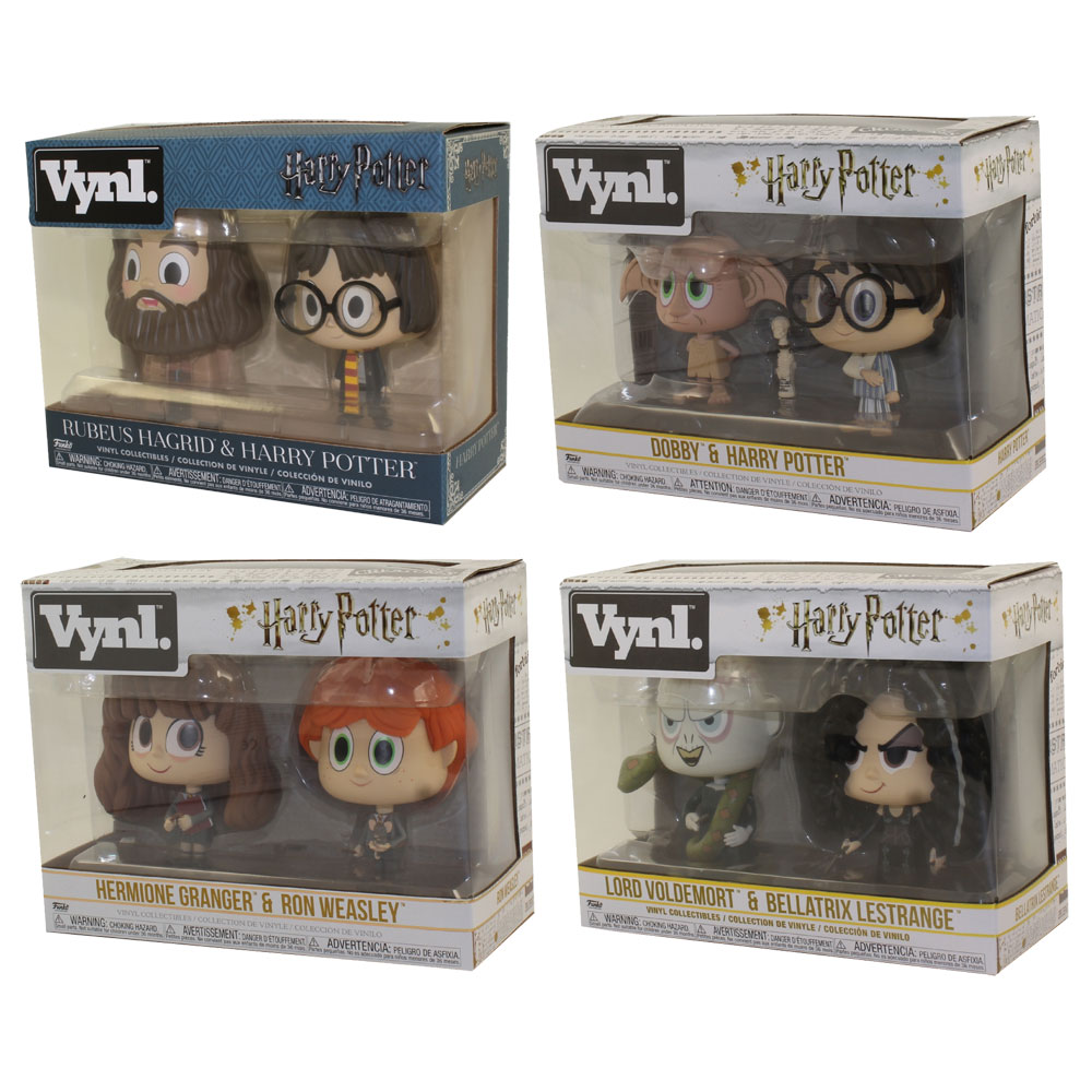 Funko Vynl. Figures 2-Packs - Harry Potter - SET OF 4 (8 Figures Total)(Hagrid, Dobby, Voldemort +5)