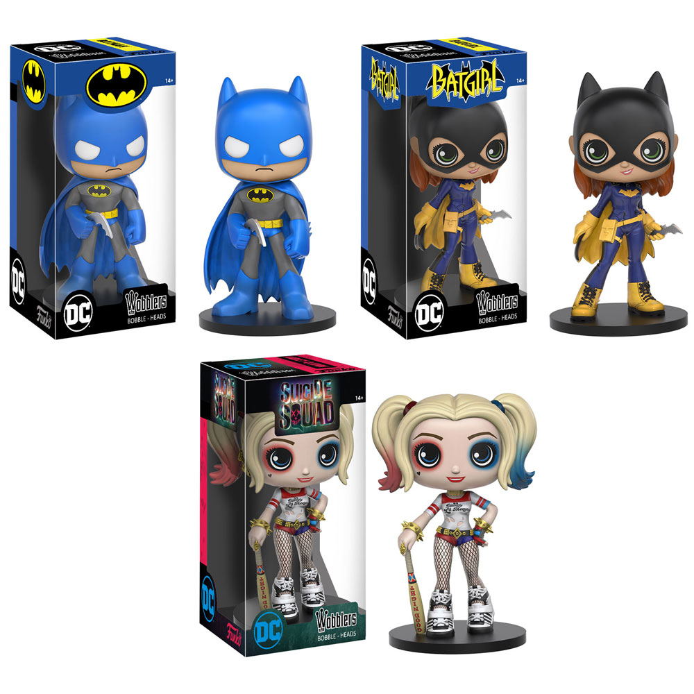 Funko Wacky Wobbler - DC Comics S2 - SET OF 3 (Batgirl, Batman & Harley Quinn)