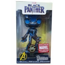 Funko Wacky Wobblers Bobblehead - Marvel Collector Corps - BLACK PANTHER (Glow in Dark) *Exclusive*