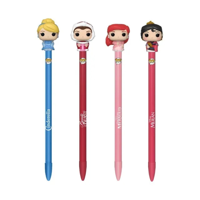 Funko Collectible Pens with Topper - Disney Princesses S3 - SET OF 4 (Mulan, Belle +1)(Ships TBD) Funko Collectible Pens with Topper - Disney Princesses S3 - SET OF 4 (Mulan, Belle +1)(Ships TBD)
