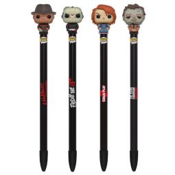 Funko Collectible Pen with Topper - Horror Classics Series 1 - SET OF 4 (Chucky, Freddy, Jason & Lea Funko Collectible Pen with Topper - Horror Classics Series 1 - SET OF 4 (Chucky, Freddy, Jason & Lea