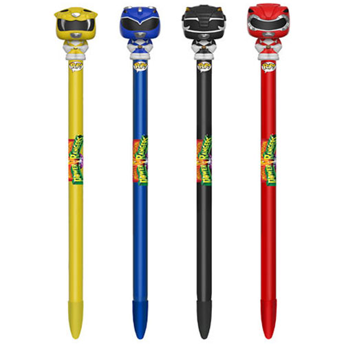 Funko Collectible Pens with Topper - Power Rangers S1 - SET OF 4