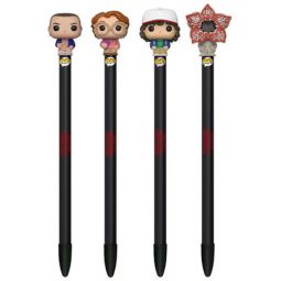 Funko Collectible Pens with Topper - Stranger Things - SET OF 4 (Eleven, Demogorgon, Barb & Dustin)