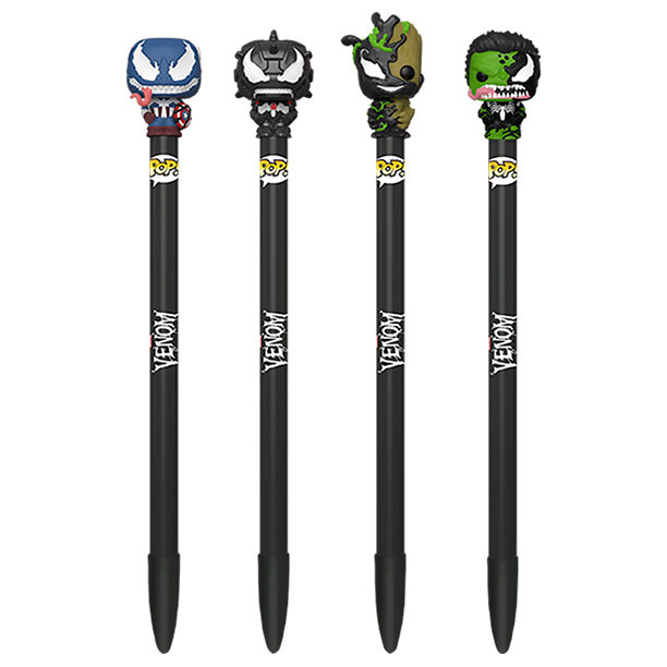 Funko Collectible Pens with Topper - Marvel's Venom - VENOMIZED SET OF 4 (Hulk, Groot +2)(TBD) Funko Collectible Pens with Topper - Marvel's Venom - VENOMIZED SET OF 4 (Hulk, Groot +2)(TBD)