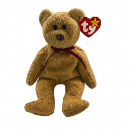 TY Beanie Baby - CURLY the Brown Nappy Bear (9 inch)