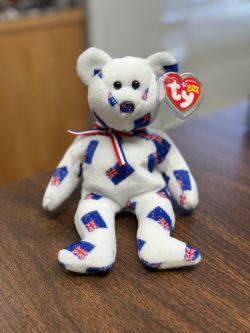 TY Beanie Baby - AOTEAROA the Bear *w/ FLAG NOSE* (New Zealand Exclusive) (8.5 inch)