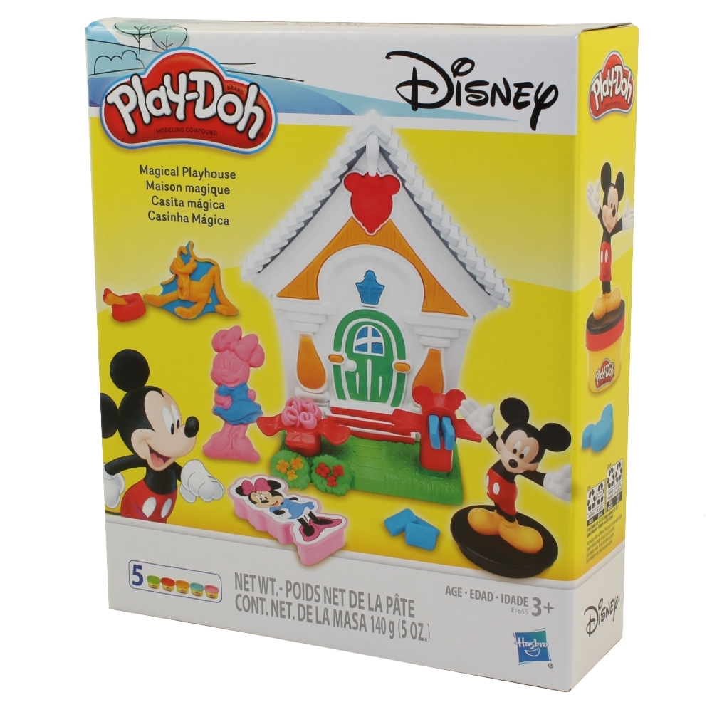 Hasbro - Play-Doh Disney - MAGICAL PLAYHOUSE (Mickey Figure, Minnie Cutter, 5 Cans & More)