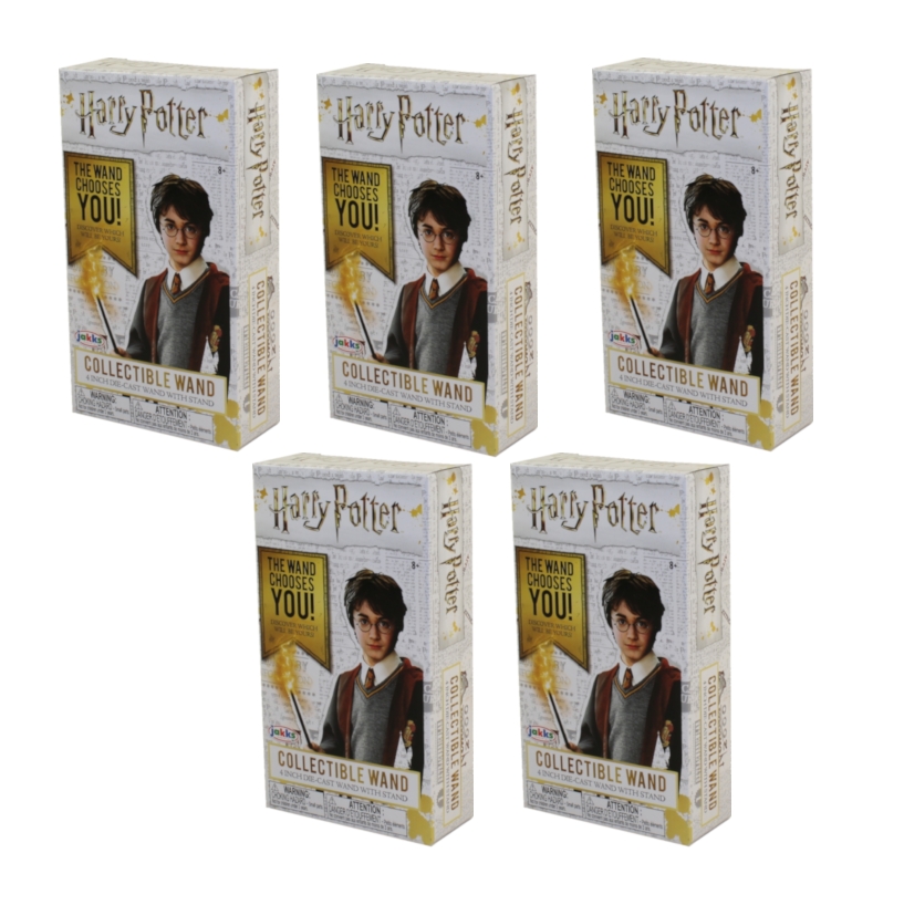 Jakks Pacific - Harry Potter Collectible Die-Cast Wand - BLIND BOXES (5 Pack Lot)(4 inch)