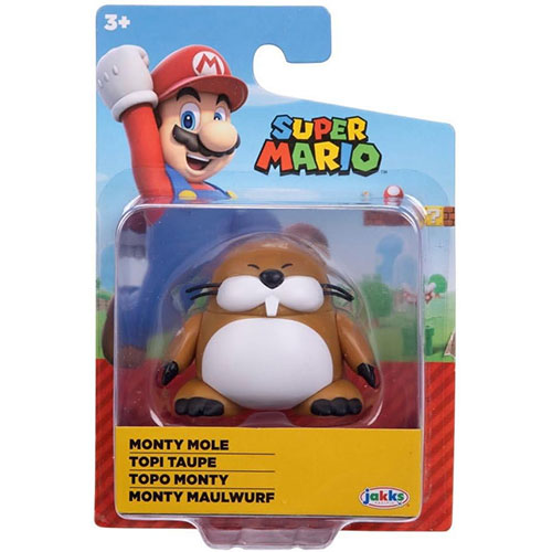 Jakks Pacific Toys - Super Mario Nintendo Figure - MONTY MOLE (2 inch)