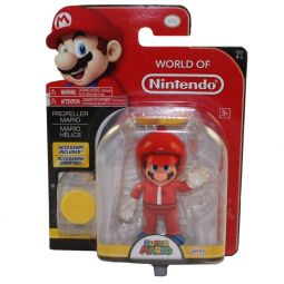 Jakks Pacific Toys - World of Nintendo Wave 13 Figure - PROPELLER MARIO w/ Coin (Super Mario)(4 inch
