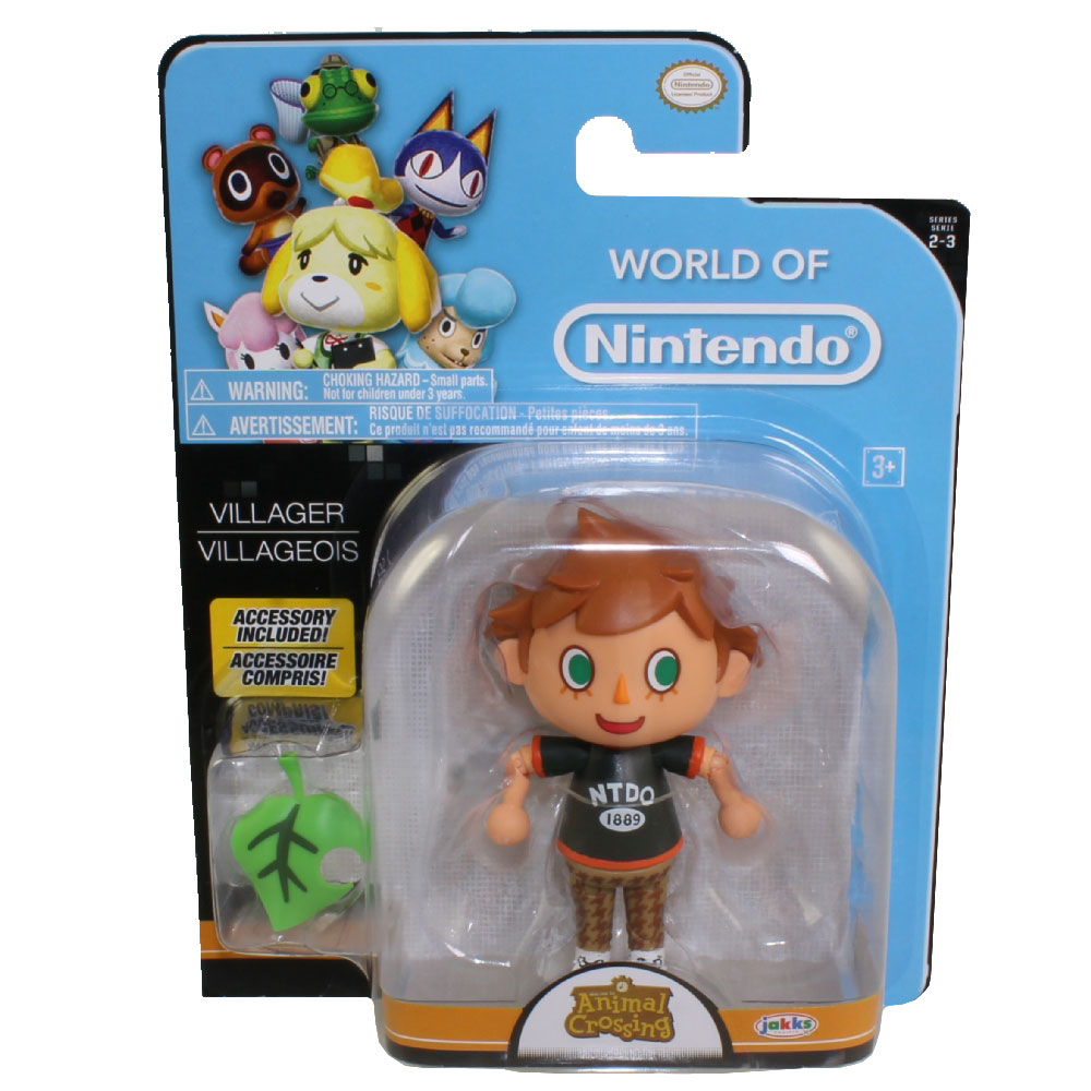 Jakks Pacific Toys - World of Nintendo Wave 8 Figure - VILLAGER with Leaf (Animal Crossing)(4 inch)