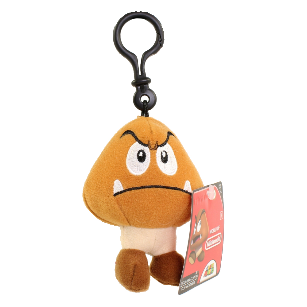 Jakks Pacific Toys - World of Nintendo - Plush Clip W1 - GOOMBA (5 inch)