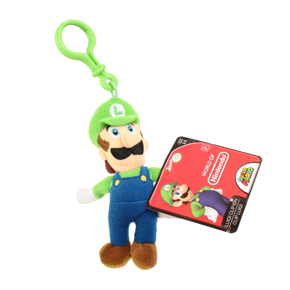 Jakks Pacific Toys - World of Nintendo - Plush Clip W1 - LUIGI (5 inch)