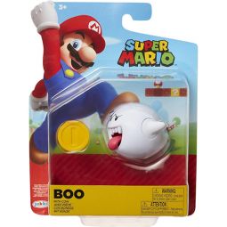 Jakks Pacific Toys - Super Mario Figure Pack - BOO with Coin (4 inch)