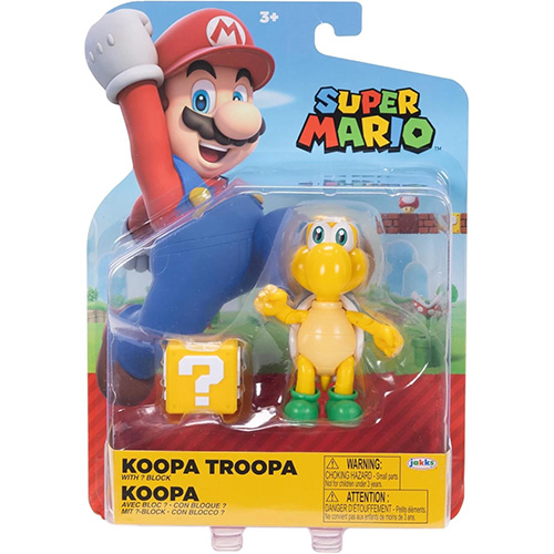 Jakks Pacific Toys - Super Mario Figure Pack - KOOPA TROOPA with ? Block (4 inch)