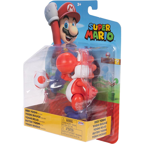 Jakks Pacific Toys - Super Mario Figure Pack - RED YOSHI with Egg (4 inch)