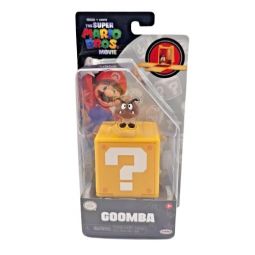 Jakks Pacific Toys - Super Mario Bros. Movie Mini Figure - GOOMBA with ? Block (1.25 inch)