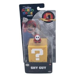 Jakks Pacific Toys - Super Mario Bros. Movie Mini Figure - SHY GUY with ? Block (1.25 inch)
