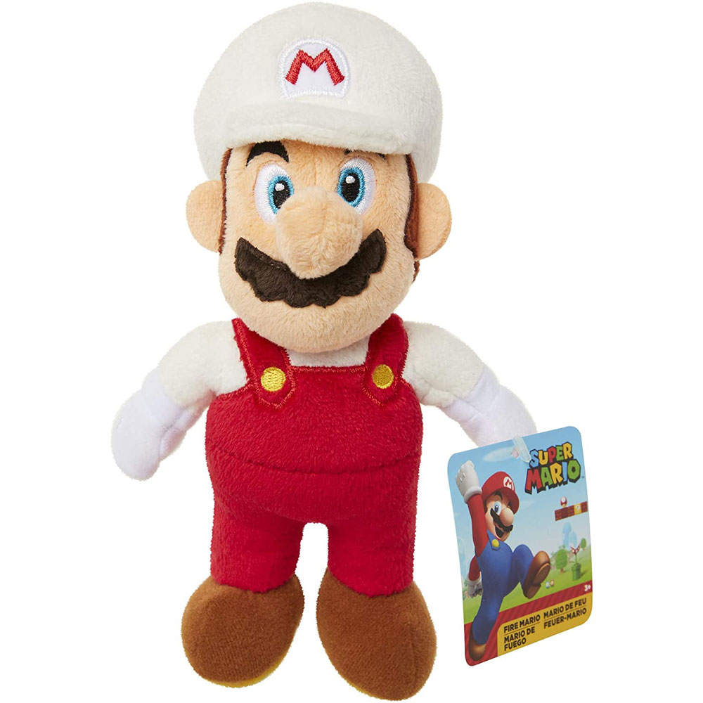 Jakks Pacific - World of Nintendo Super Mario Plush - FIRE MARIO (7.5 inch)