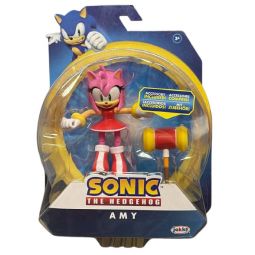 Jakks Pacific Toys - Sonic the Hedgehog Articulated Figure Set - AMY w/ Piko Piko Hammer [4 inch]