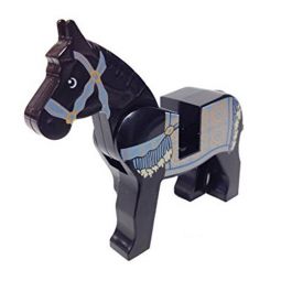 LEGO Animal Minifigure - BLACK HORSE (Printed)