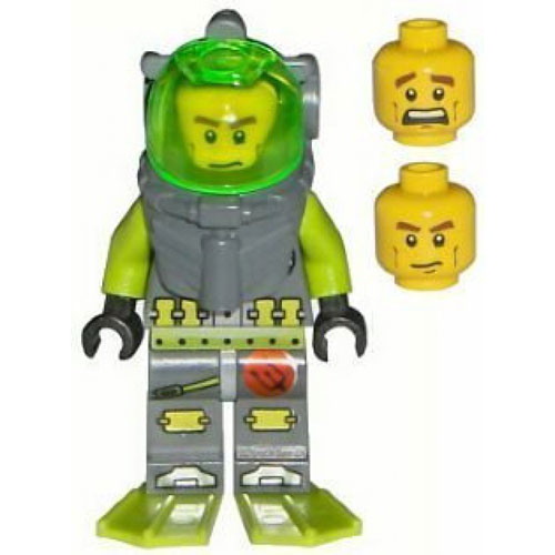 LEGO Minifigure - Atlantis - AXEL (Diver - Green)