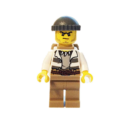 LEGO Minifigure - City - CROOK MALE with Backpack (Swamp Police)