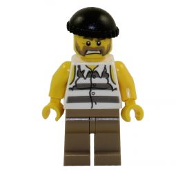 LEGO Minifigure - City - PRISONER (Torn Off Sleeves & Black Knit Cap)