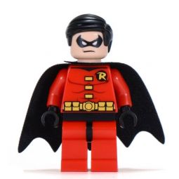 LEGO Minifigure - DC Comics Super Heroes - ROBIN with Black Cape