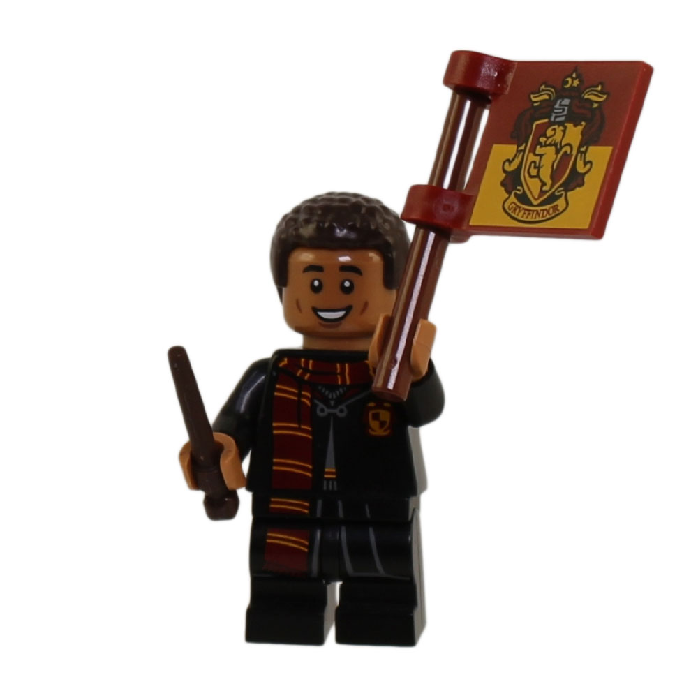 LEGO Minifigure - Harry Potter - DEAN THOMAS w/ Wand & Flag
