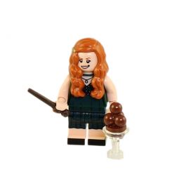LEGO Minifigure - Harry Potter - GINNY WEASLEY w/ Wand & Chocolate Sundae