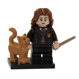 LEGO Minifigure - Harry Potter - HERMIONE GRANGER with Wand & Crookshanks (Hogwarts Uniform)