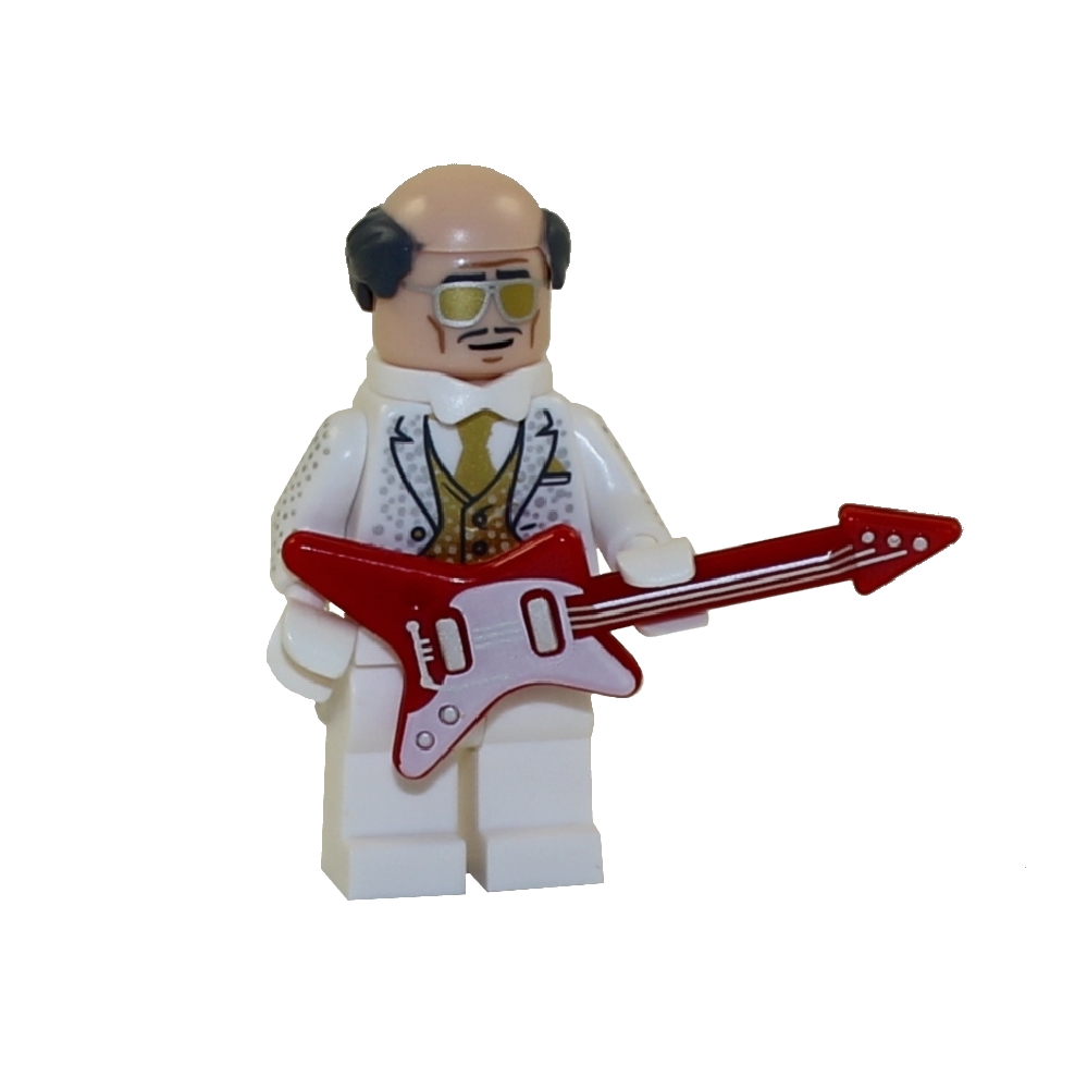 LEGO Minifigure - The LEGO Batman Movie - DISCO ALFRED PENNYWORTH w/ Electric Guitar