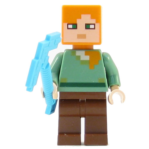 LEGO Minifigure - Minecraft - ALEX with Diamond Pickaxe