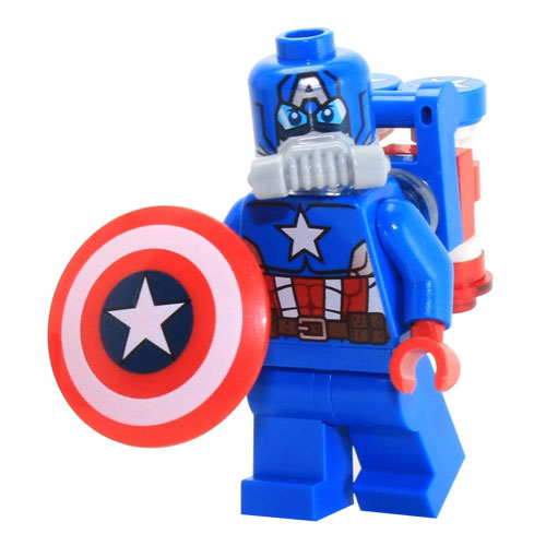LEGO Minifigure - Marvel Comics Super Heroes - SCUBA CAPTAIN AMERICA with Shield