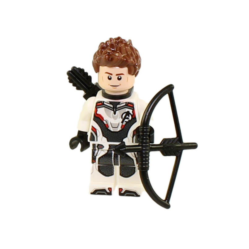 LEGO Minifigure - Marvel Comics Super Heroes - HAWKEYE w/ Bow & Quiver (White Jumpsuit)