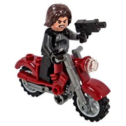 LEGO Minifigure - Marvel Super Heroes - WINTER SOLDIER on Motorcycle with Gun