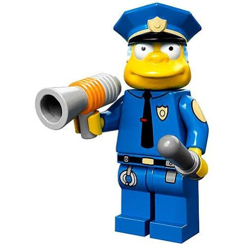 LEGO Minifigure - The Simpsons - CHIEF WIGGUM with Police Baton & Horn