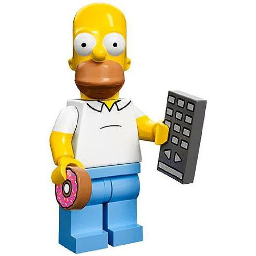 LEGO Minifigure - The Simpsons - HOMER with Donut & Remote
