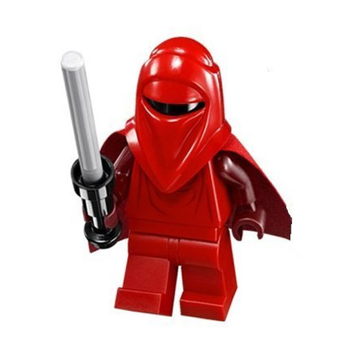 LEGO Minifigure - Star Wars - ROYAL GUARD with Force Pike (Dark Red Arms)