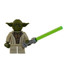 LEGO Minifigure - Star Wars - YODA (Olive Green) w/ Lightsaber