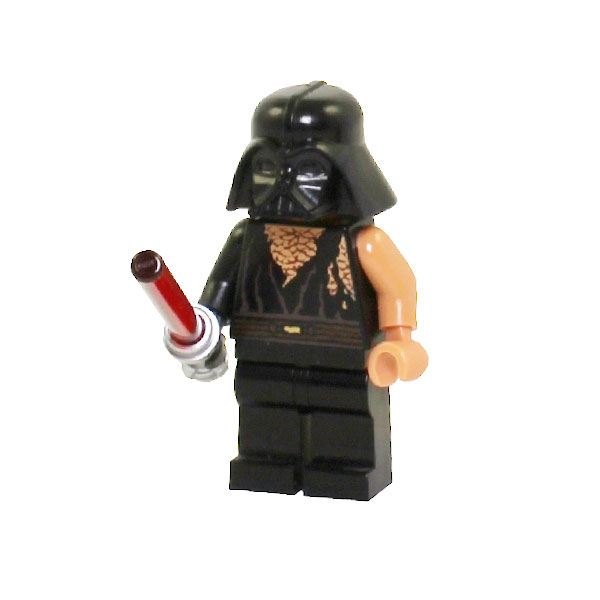 LEGO Minifigure - Star Wars - ANAKIN SKYWALKER (Battle Damaged - Vader Helmet) with Lightsaber
