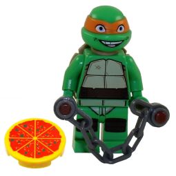 LEGO Minifigure - Teenage Mutant Ninja Turtles - MICHELANGELO with Nunchuks & Pizza