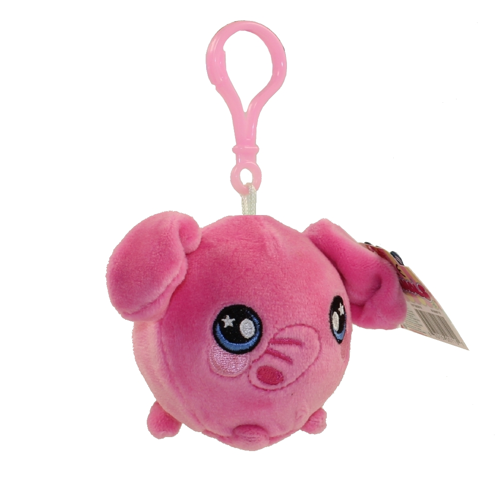 License 2 Play - Squeezamals Scented Plush - PINK ELEPHANT (Plastic Key Clip - 2.5 inch)