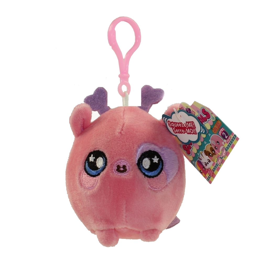 License 2 Play - Squeezamals Scented Plush - PINK PIG (Plastic Key Clip - 2.5 inch)
