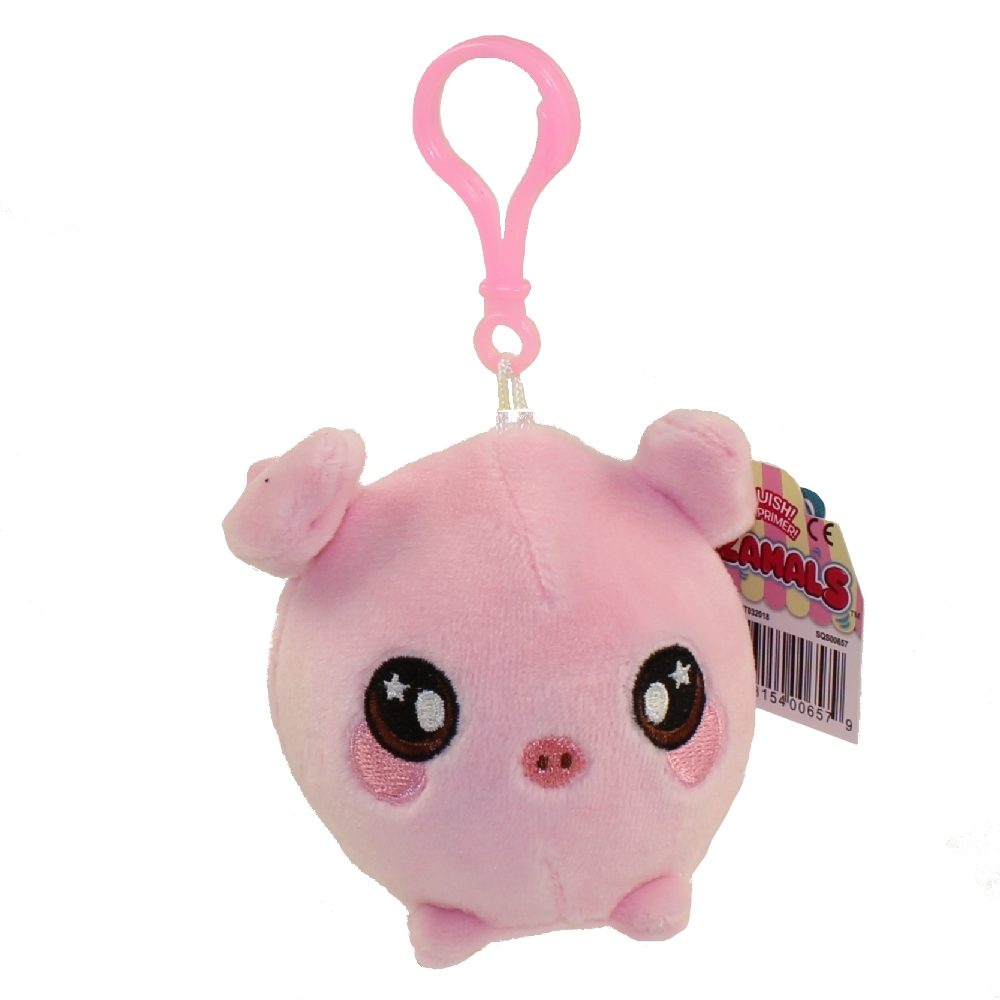 License 2 Play - Squeezamals Scented Plush - PENELOPE the Pig (Plastic Key Clip - 2.5 inch)